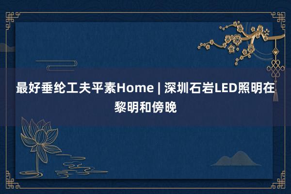 最好垂纶工夫平素Home | 深圳石岩LED照明在黎明和傍晚